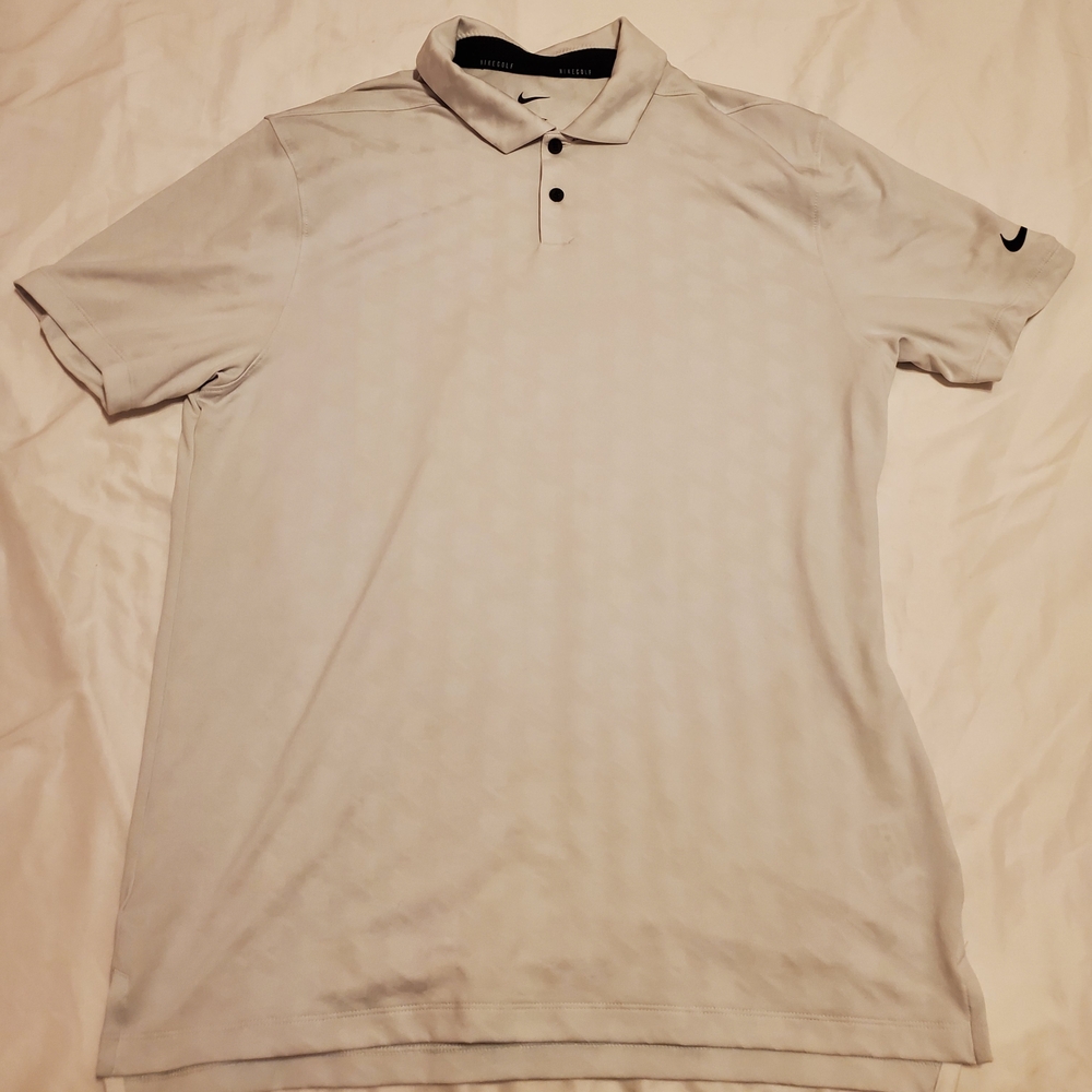Nike Men's Light Gray Polo Shirt